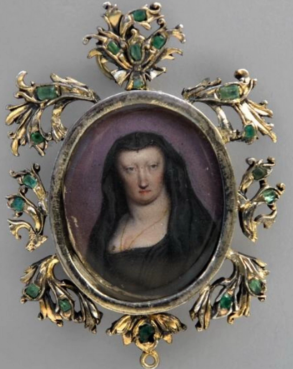 Ritratto di Anna of Neuburg - miniatura, attribuiito